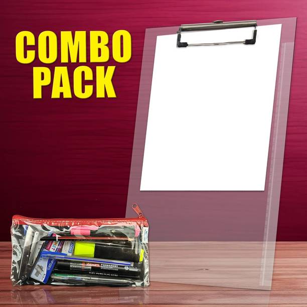 BOOKFORD Amazing Examination Combo Pack Set of 2 for kids-TP Clipboard & TP Zipper bag