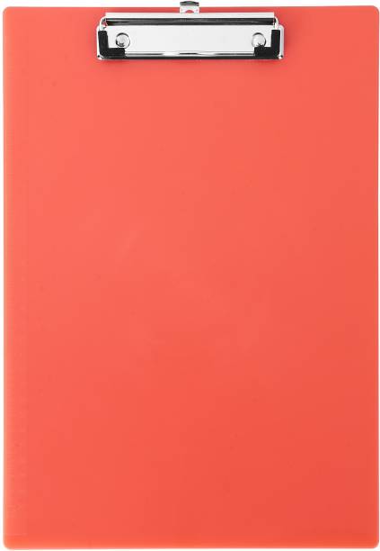 FRKB Orange Acrylic Clipboard Exam Pad Paper Board Writing Pad for School and Office