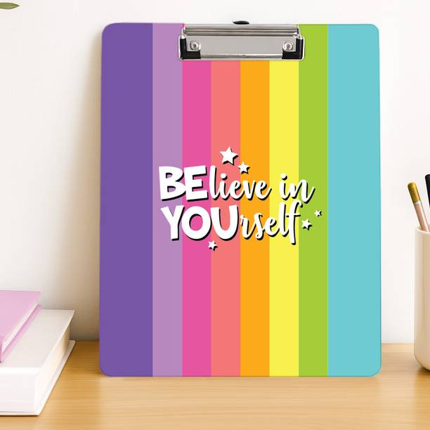 articious Clipboard for Exams, Drawing, Writing, (Size - 24x36 cm) Sturdy-Believe in You
