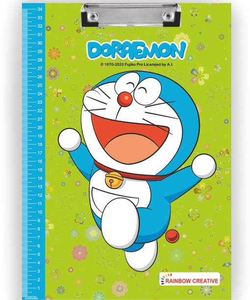 APEX MEDIA AND MARKETING INDIA Exam Pad Doraemon | Exam Board with Printed Scale | Clip Board for Kids & School