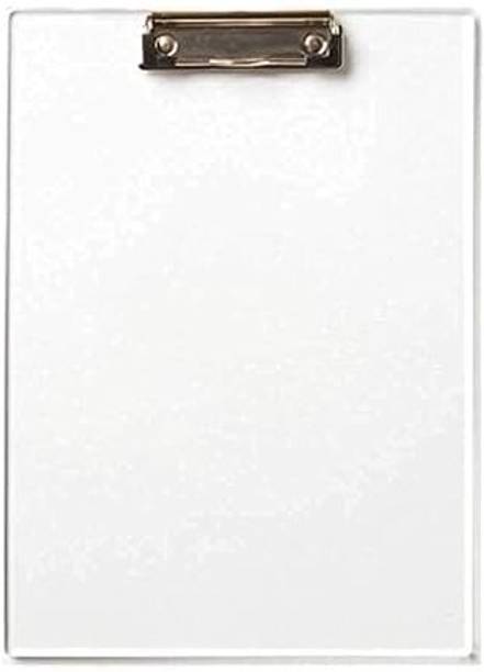 Ang Exam Board with Clip and Elastic for Office,School, College Transparent Exam Pad