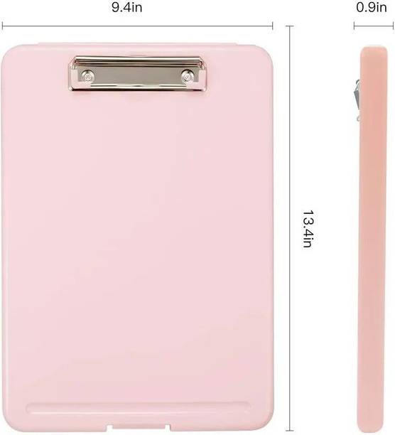 AQUATIDE Plastic Clipboard Box File | Exam Writing Board with Storage Case for Office