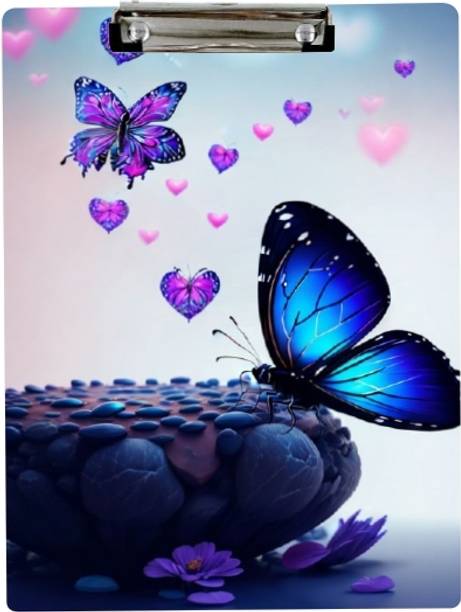 Gift Bazaar Butterfly Printed Exam Board Strong Writing Pad