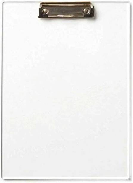 DREAM CHOICE Acrylic Clip Board Exam Pad for School & Office Unbreakable Writing Exam Board