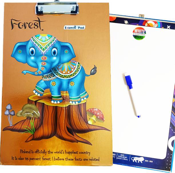 MineeVibes Ganesha Printed attractive Exam Pad / Writing pad with Whiteboard and Marker