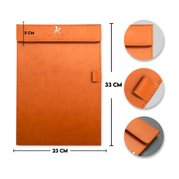Dacto2pick PU Leather Clipboard Magnetic Writing Pad Keeps your Notes Organized Accessible