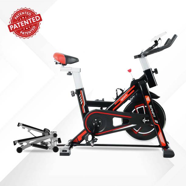 बियोनफिट SpinZ1 Exercise Cycle for Home Gym with Attached Stepper, User Weight: 120 kg स्पिनर एक्सरसाइज बाइक