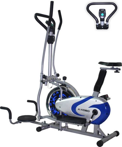 KOBO Multi Orbitrac Elliptical Steel Wheel with Twister Upright Stationary Exercise Bike