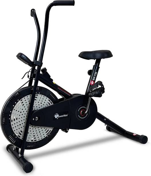 Powermax Fitness BA-130 with 1.5kg Fly wheel, Max user 120kg, Belt Drive, Fixed Handle Home-Gym Indoor Cycles Exercise Bike