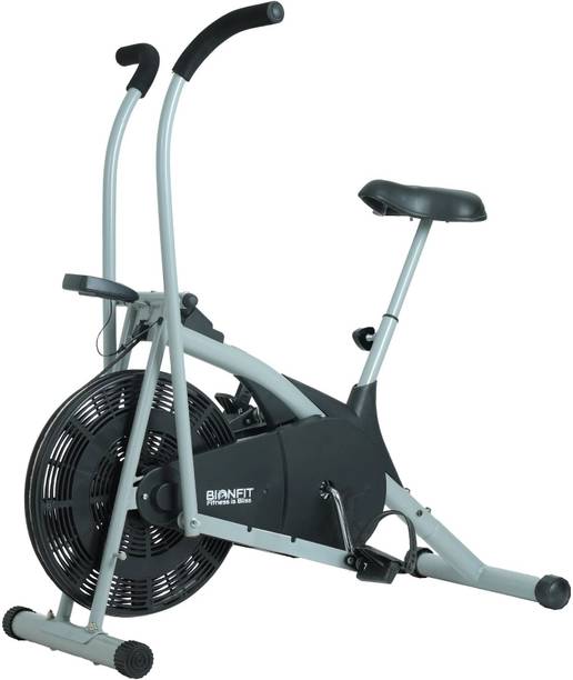 BIONFIT | Air Bike Fitness Cycle For Gym Curved Moving Best Cardio at Home Dual-Action Stationary Exercise Bike