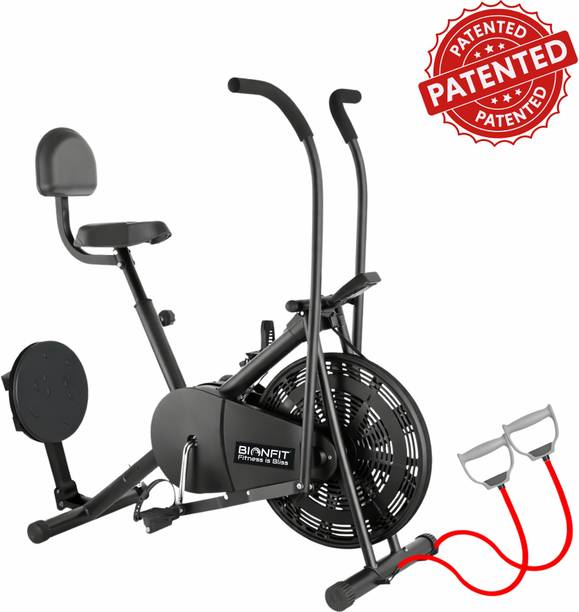 BIONFIT Moving Handle Cycle | Air for Home Gym with Twister & Back Support Dual-Action Stationary Exercise Bike