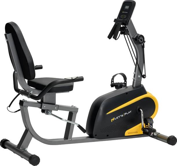lets play Recumbent Bike for Home with 8-Level Resistance, 120Kg Max User Weight Recumbent Stationary Exercise Bike