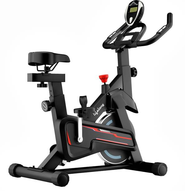 Lifelong Fit Pro Spin Fitness Bike with 7Kg Flywheel, Adjustable Resistance Spinner Exercise Bike Black