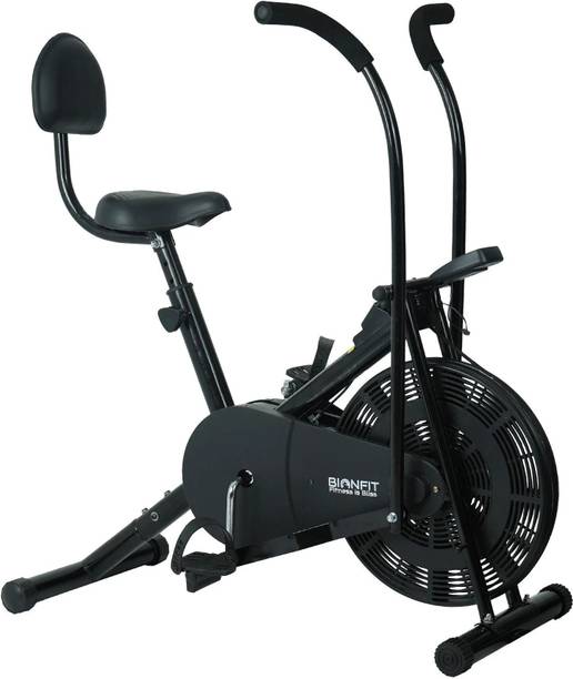 BIONFIT Gym Cycle for Home | Air Bike for Women | Moving Handles with Back Support Dual-Action Stationary Exercise Bike