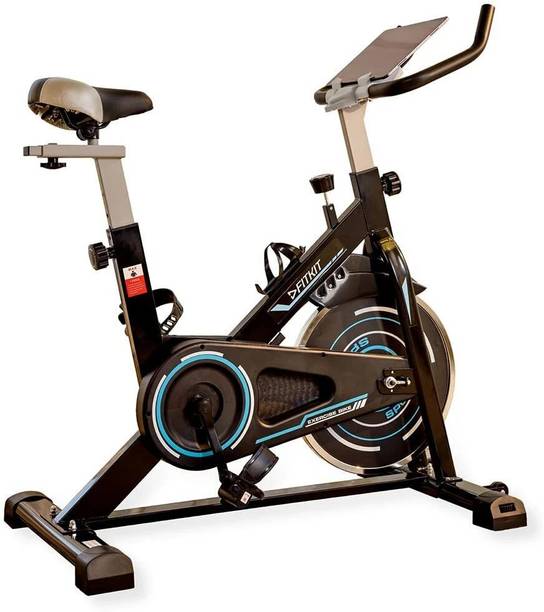 FITKIT by Cult FK4000 (13.22lbs Flywheel) | Max Weight: 120kg With Adjustable Resistance Spinner Exercise Bike