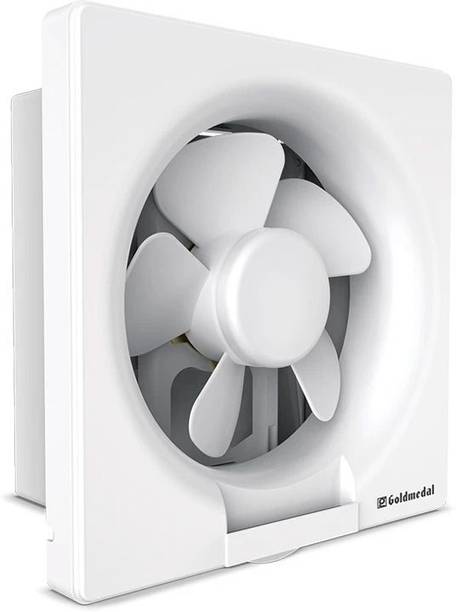 Goldmedal Air Wave Ventilation Fan for Kitchen, Bathroom & Office with Air suction-White 150 mm Exhaust Fan