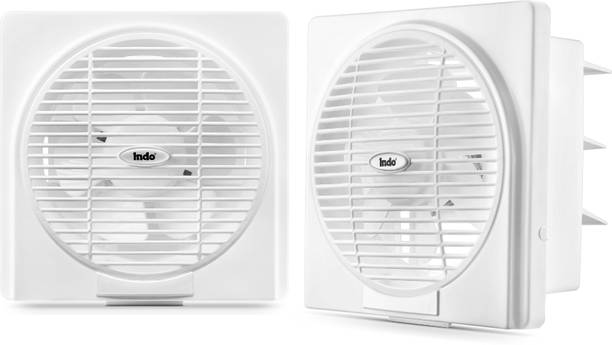 Indo High speed 200 mm Exhaust Fan| Pack of 2 | RPM: 2400 | Anti rust body | 200 mm Exhaust Fan