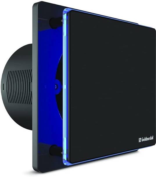 Goldmedal Frost Prime for Kitchen, Bathroom and Office with Air Suction - Rich Black 150 mm Exhaust Fan