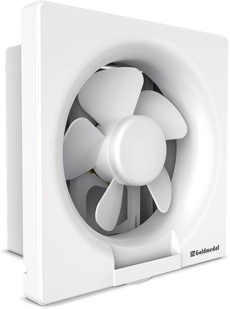 Goldmedal Air Wave Ventilation Fan for Kitchen, Bathroom & Office with Air suction-White 250 mm Exhaust Fan