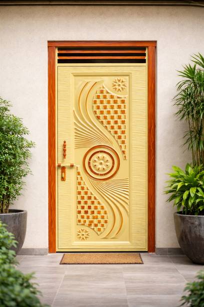 HARSHIT ENT Elite Door India (HE500L) 3ft X 6.5ft- with Ventilation Iron Exterior Door