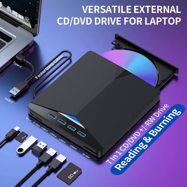 Sancy 7-in-1 USB 3.0 External DVD Player & Burner External DVD Writer