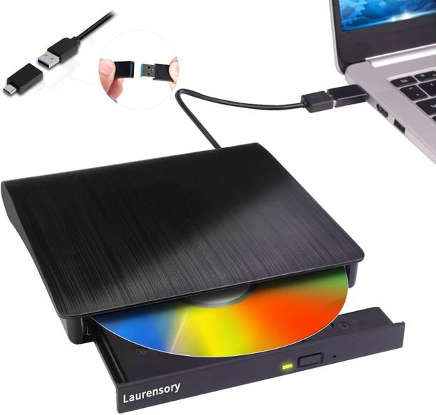 VOOCME External DVD Drive USB 3.0 Type-C CD Burner Portable CD External DVD Writer