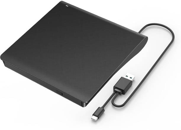RuhZa USB 3.0 USB-C Portable External CD DVD+/-RW Disk Drive Burner CD-ROM External DVD Writer