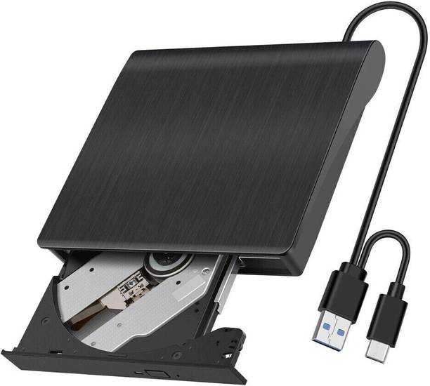 Zeptrox 2 IN 1 USB 3.0 Type-C External CD DVD-RW Writer Drive Burner Reader Player PC External DVD Writer