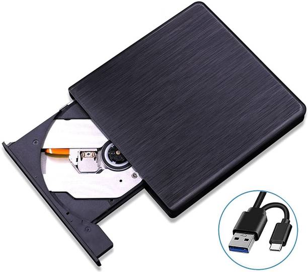 microware USB 3.0 & Type C Portable CD DVD +/-RW Drive Burner Writer Reader Rewriter External DVD Writer