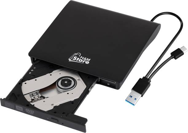 N&M Store "UltraSlim USB 3.0 External DVD RW Drive: Your Portable Multimedia Companion!" External DVD Writer