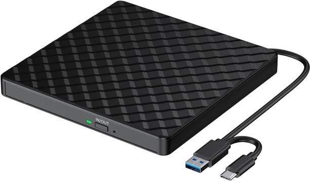 InfiDeals 3.0 & Type C External DVD Writer for Laptop, DVD Burner, Portable Optical Drive External DVD Writer