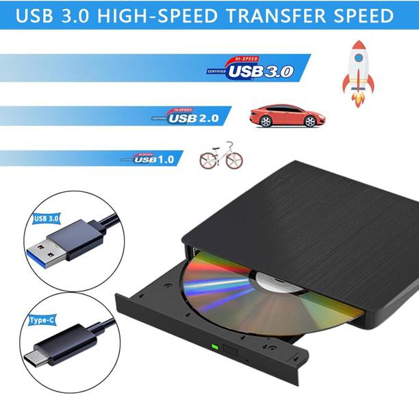 OG X NEXSA USB 3.0 USB-C Portable External CD DVD+/-RW Disk Drive Burner CD-ROM Reader External DVD Writer