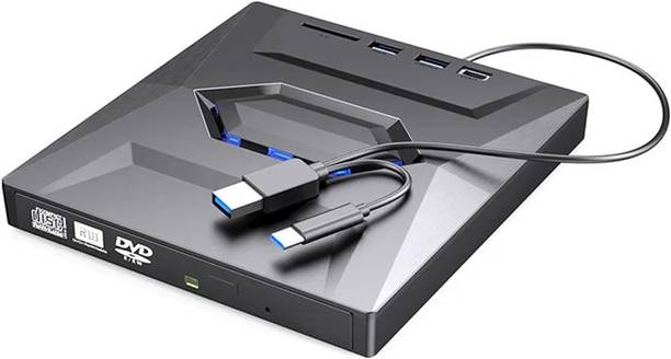 microware Multi-Function 5-in-1 Type-C DVD Recorder 3.0 USB External DVD writer Burner External DVD Writer