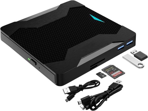 RuhZa Drive/DVD Player for Laptop, CD Burner Compatible with Desktop PC Laptop External DVD Writer