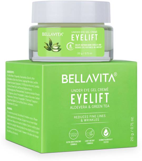 BELLAVITA EyeLift Under Eye Cream Gel for Dark Circles, Puffy Eyes, Wrinkles & Removal