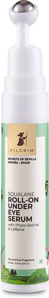 Pilgrim Squalane Under Eye Dark Circle Cream Roll On for Women Men, Wrinkles & Puffiness