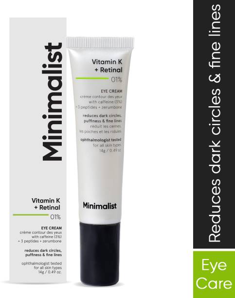 Minimalist Vitamin K + Retinal 01% Eye Cream for under-eye dark circles & Puffiness