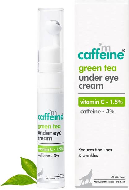 mCaffeine Green Tea Under Eye Cream for Dark Circles, Puffy Eyes, Wrinkles Removal