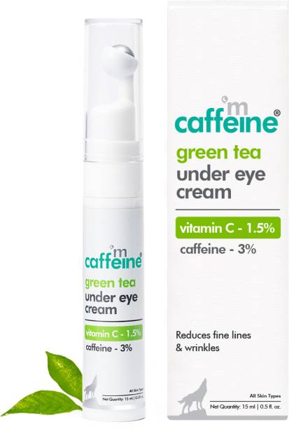 mCaffeine Green Tea Under Eye Cream for Dark Circles, Puffy Eyes, Wrinkles Removal