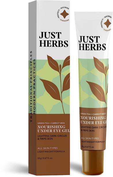 Just Herbs Under Eye Gel Creme For Dark Circles Removal,Eye Puffiness,Fine Lines &Wrinkles