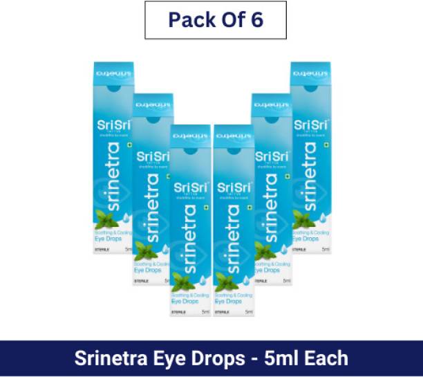 Sri Sri Tattva Srinetra Eye Dorps for Soothing and Cooling Eyes, 5 ml Each Pack of 6 Eye Drops