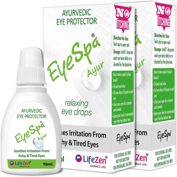 Eye Spa Ayur Eye Drops - Relaxing Eye drops for Tired & Dry Eyes | Lifezen (Pack of 2) Eye Drops
