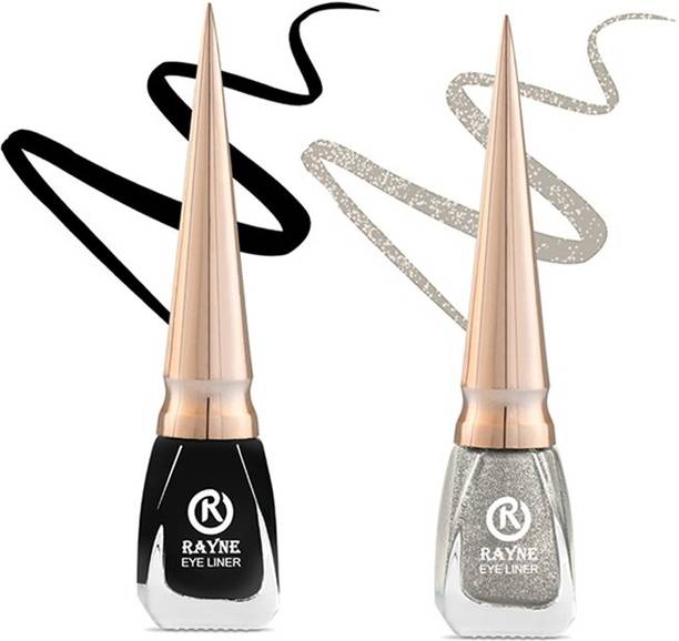rayne Waterproof Liquid Gel Glitter Sparkling Eyeliner Set of 2, 10 ml
