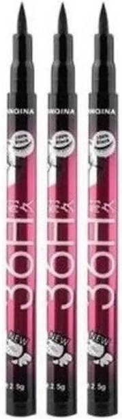 HOOMUSS Liquid Eyeliner Pen Pencil – Black, Pack of 3 7.5 g