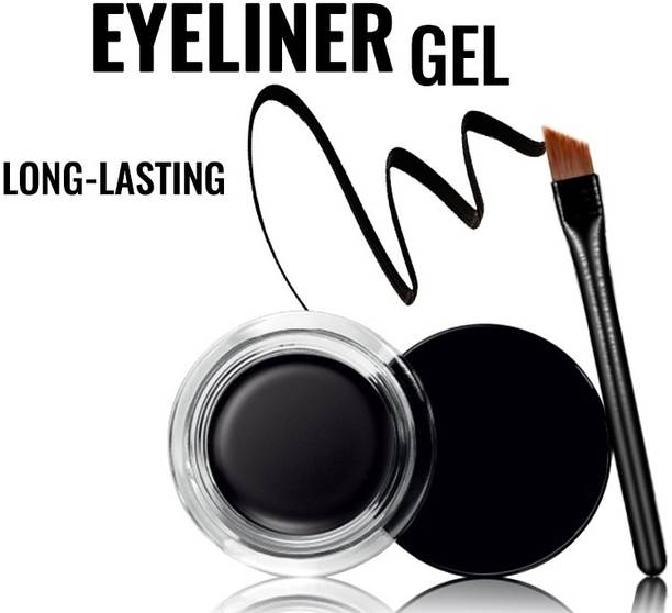 SILDUST High Pigment Black Gel Eyeliner– Eyebrows & Kajal With Brush 5 g