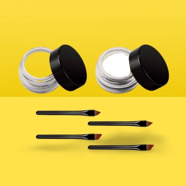 Music Flower Long-Lasting Gel Eyeliner: Intense Yellow & White Waterproof Formula 6 g