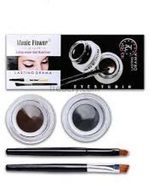 Music Flower GEL EYELINER SMUDGE PROOF WATERPROOFCOMBO(PACK OF 1) 6 g