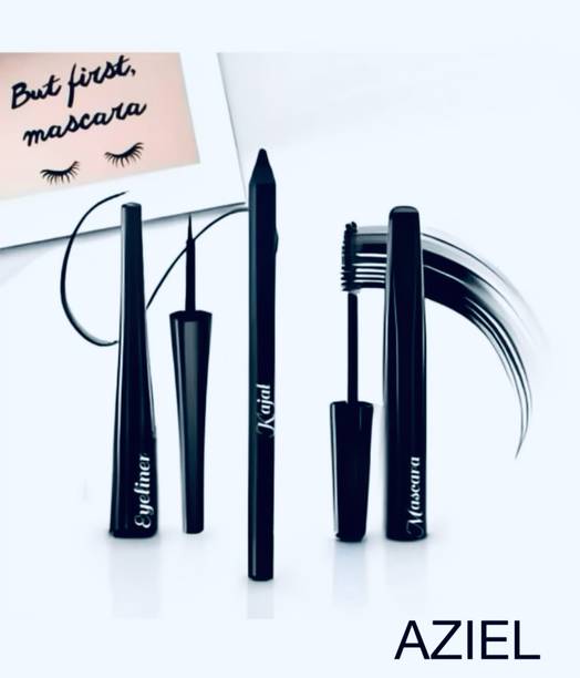 Aziel Eye Makeup kits Eyeliner Combo with Black Kajal , Waterproof Mascara 10 ml