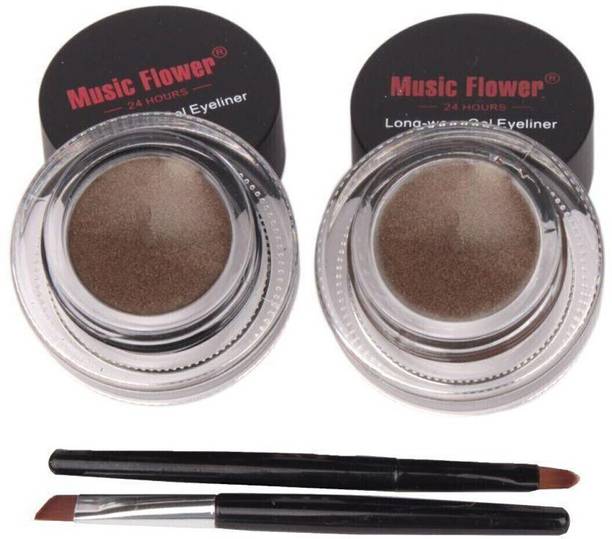 Music Flower Brown and Brown Gel Eyeliner With brush 32 g 6 g