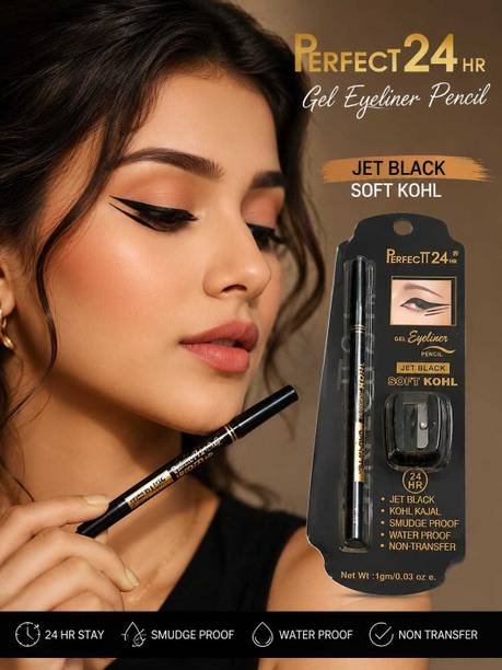 K.Y.L.Plus Black kajal 24hr Stay Eye Kajal with sharpener Pencil Ultra-smooth 1 g